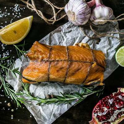 Хребты семги горячего копчения